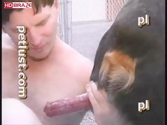 Gay man blowjobs deep in throat a big dog cock porn zoo HD