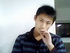 Asian teen masturbates on cam