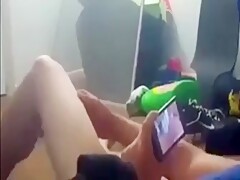 Watch my friend cumming while he's watching porn