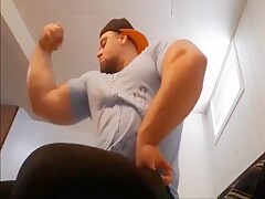 Horny Beefy Muscle Boy Almost Caught Jerking Off