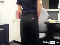 Hot & Sexy Curvy Girl Takes Pleasure at Work ( 1 )
